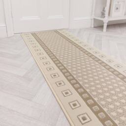 runrug Hallway Carpet Runner Rug - Soft & Comfy, 9mm - 'Caesar' in Beige - Size: 60 cm x 150 cm - thumbnail 1