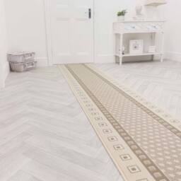 runrug Hallway Carpet Runner Rug - Soft & Comfy, 9mm - 'Caesar' in Beige - Size: 60 cm x 150 cm - thumbnail 3