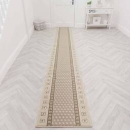 runrug Hallway Carpet Runner Rug - Soft & Comfy, 9mm - 'Caesar' in Beige - Size: 60 cm x 150 cm - thumbnail 5