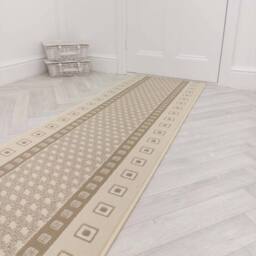 runrug Hallway Carpet Runner Rug - Soft & Comfy, 9mm - 'Caesar' in Beige - Size: 60 cm x 150 cm - thumbnail 4