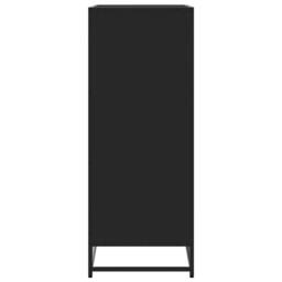 Berkfield Home Shoe Cabinet Black 75x38x97.5 cm Engineered Wood & Metal - thumbnail 5