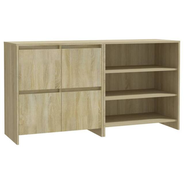 Berkfield Home 2 Piece Sideboard Sonoma Oak Engineered Wood in Beige - image 1