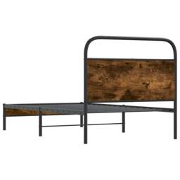 Berkfield Home Bed Frame Without Mattress 100x200 cm Smoked Oak Engineered Wood in Brown - thumbnail 7