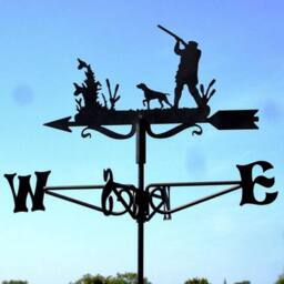 Buttercup Farm Mini Man with Shotgun Weathervane - Steel - L38 x W38 x H46 cm - Black - thumbnail 2
