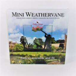 Buttercup Farm Mini Man with Shotgun Weathervane - Steel - L38 x W38 x H46 cm - Black