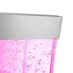 Primrose Cosmo Curved Bubble Water Feature Wall Colour Changing Indoor 183cm in Metallic Silver - thumbnail 3