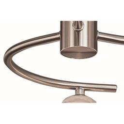 Netlighting Sphere Semi Flush 3 Light G9 Satin Nickel in Grey - thumbnail 6