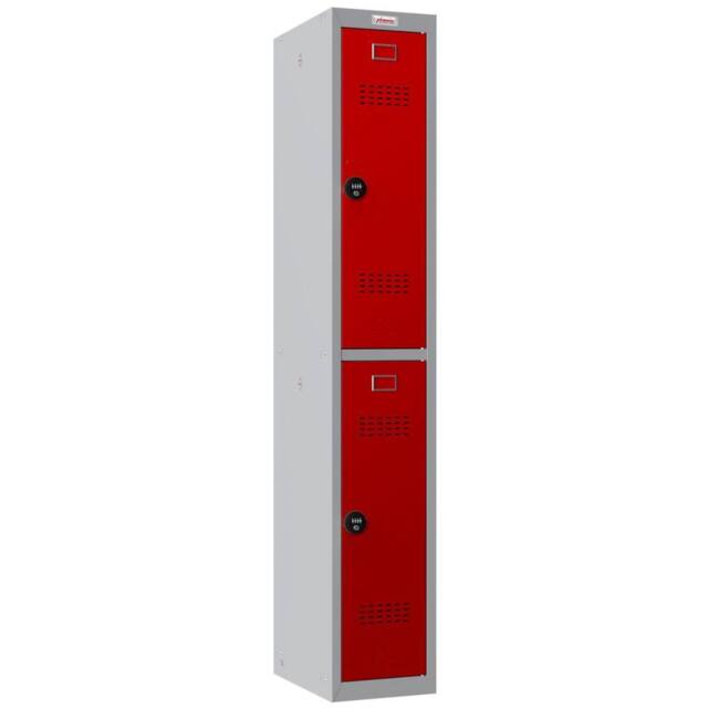 Phoenix Safe Company Personal Locker in Grey/Red with Combination Locks, PL1230GRC in Grey - Size: 180 cm x 100 cm - image 1