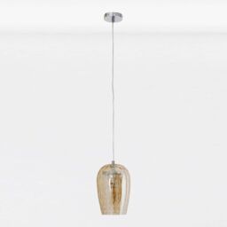 First Choice Lighting Set of 2 Dimpled Glass & Jewelled Pendant Lights in Silver - thumbnail 3