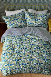 Scion 'Twist & Turn' Cotton Duvet Cover Set in Indigo - Size: Super King - thumbnail 3