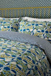 Scion 'Twist & Turn' Cotton Duvet Cover Set in Indigo - Size: Super King - thumbnail 2