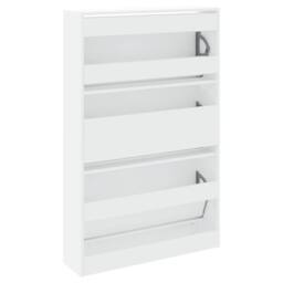 Berkfield Home Shoe Cabinet White 80x21x125.5 cm Engineered Wood - thumbnail 7