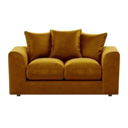 Furnishings For Less UK Brooklyn Plush Velvet Fibre Fabric Sofa Set 3 & 2 Seater sofa in Gold - thumbnail 5