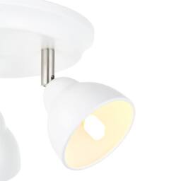 First Choice Lighting Monaco - White & Brushed Chrome 3 Way Adjustable Ceiling Spotlight - thumbnail 6