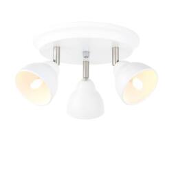 First Choice Lighting Monaco - White & Brushed Chrome 3 Way Adjustable Ceiling Spotlight - thumbnail 4