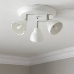 First Choice Lighting Monaco - White & Brushed Chrome 3 Way Adjustable Ceiling Spotlight - thumbnail 3
