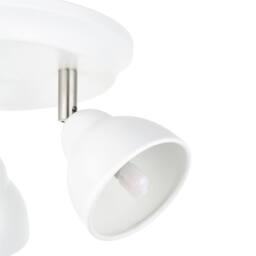 First Choice Lighting Monaco - White & Brushed Chrome 3 Way Adjustable Ceiling Spotlight - thumbnail 5