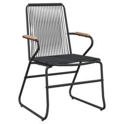 Berkfield Home Comfortable 7 Piece Garden Dining Set Black PVC Rattan - thumbnail 6