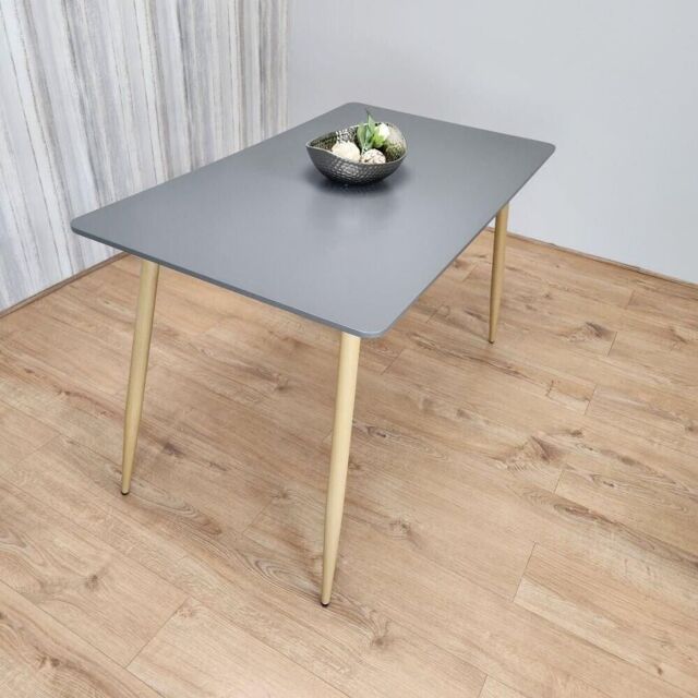 KOSY KOALA Grey Wood Rectangle Dining Table Kitchen Table Modern Wood Style Dinner Table Only - image 1