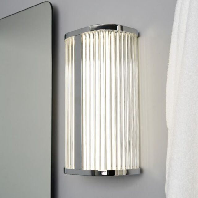 CGC Lighting Chrome 8W LED Wall Light Ribbed Diffuser in Silver - image 1