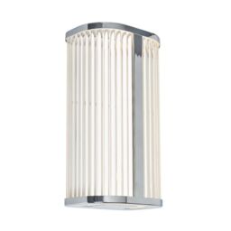 CGC Lighting Chrome 8W LED Wall Light Ribbed Diffuser in Silver - thumbnail 6