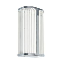 CGC Lighting Chrome 8W LED Wall Light Ribbed Diffuser in Silver - thumbnail 4