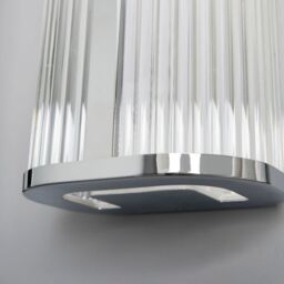 CGC Lighting Chrome 8W LED Wall Light Ribbed Diffuser in Silver - thumbnail 7