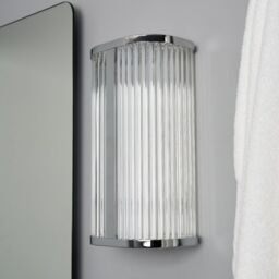 CGC Lighting Chrome 8W LED Wall Light Ribbed Diffuser in Silver - thumbnail 8