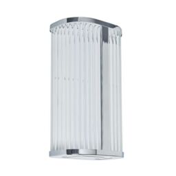 CGC Lighting Chrome 8W LED Wall Light Ribbed Diffuser in Silver - thumbnail 5