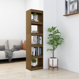 Berkfield Home Book Cabinet/Room Divider Honey Brown 40x30x167.5 cm Solid Pinewood - thumbnail 3