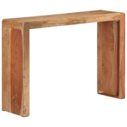 Berkfield Home Console Table 110x30x76 cm Solid Wood Acacia in Brown - Size: 110 x 30 x 76 cm - thumbnail 1