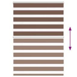 Berkfield Home Zebra Blind Brown 100x100 cm Fabric Width 95.9 cm Polyester - thumbnail 5