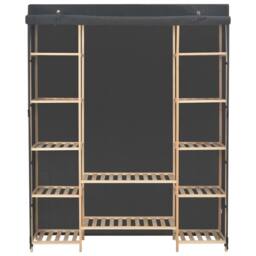 Berkfield Home Wardrobe Grey 135x40x170 cm Fabric - Size: 135 x 40 x 170 cm - thumbnail 3