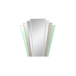 Melody Maison Green & Mocha Glass Art Deco Fan Wall Mirror 75cm X 68cm - Size: 75 cm X 68 cm - thumbnail 1