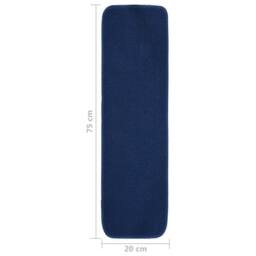 Berkfield Home Anti Slip Stair Mats 15 pcs 75x20 cm Navy Blue Rectangular - Size: Medium - thumbnail 6