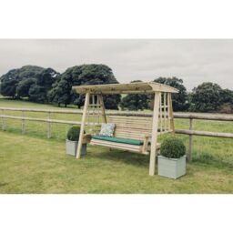 Churnet Valley Garden Furniture Ltd Antoinette Swinging Chair Hammock - Sits 3 - Minimal Assembly Required in Brown - thumbnail 3