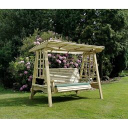 Churnet Valley Garden Furniture Ltd Antoinette Swinging Chair Hammock - Sits 3 - Minimal Assembly Required in Brown - thumbnail 4