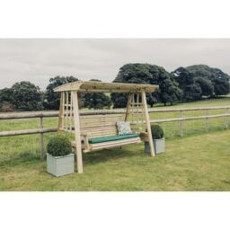 Churnet Valley Garden Furniture Ltd Antoinette Swinging Chair Hammock - Sits 3 - Minimal Assembly Required in Brown - thumbnail 2