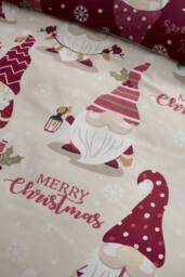 Catherine Lansfield Christmas Gonks Reversible Duvet Cover Set in Plum - Size: Double - thumbnail 4
