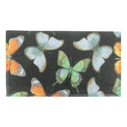 Artsy Mats Watercolour Butterfly Indoor Outdoor Doormat in Black - Size: 90 cm x 60 cm - thumbnail 2