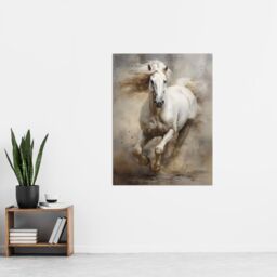 "Artery8 The Race By Tom French Galloping Horse Majestic Powerful Modern Extra Large XL Wall Art Poster Print - Size: W24"" x H32""" - thumbnail 4