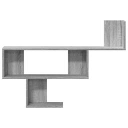 Berkfield Home Wall Shelf Grey Sonoma 100x15x70 cm Engineered Wood - Size: 100 x 15 x 70 cm - thumbnail 4