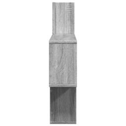 Berkfield Home Wall Shelf Grey Sonoma 100x15x70 cm Engineered Wood - Size: 100 x 15 x 70 cm - thumbnail 5