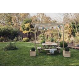 Churnet Valley Garden Furniture Ltd Contemporary Pergola - Timber - Partially Assembled in Brown - thumbnail 3