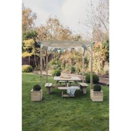 Churnet Valley Garden Furniture Ltd Contemporary Pergola - Timber - Partially Assembled in Brown - thumbnail 4