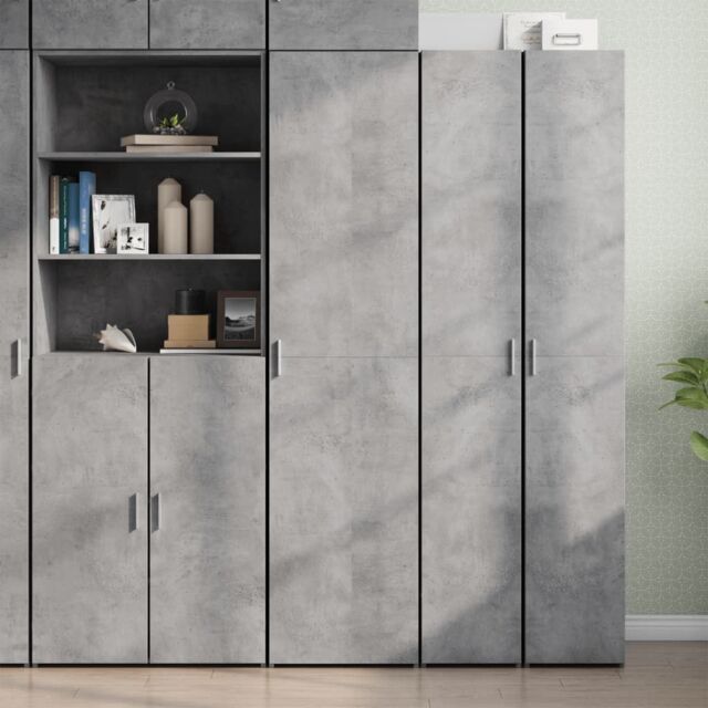 Berkfield Home Highboard Concrete Grey 45x42.5x185 cm Engineered Wood - image 1