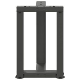 Berkfield Home Coffee Table Legs T-Shaped¬†2 pcs Anthracite 38x25x(42-43) cm Steel in Black - thumbnail 6