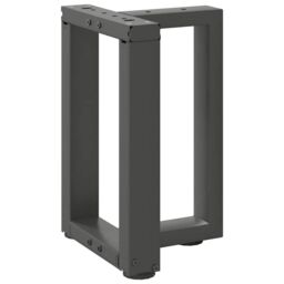 Berkfield Home Coffee Table Legs T-Shaped¬†2 pcs Anthracite 38x25x(42-43) cm Steel in Black - thumbnail 4
