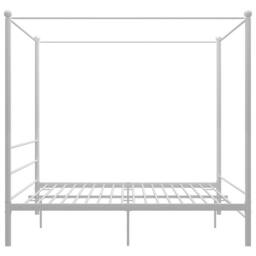 Berkfield Home Canopy Bed Frame White Metal 180x200 cm Super King - thumbnail 3