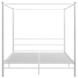 Berkfield Home Canopy Bed Frame White Metal 180x200 cm Super King - thumbnail 4